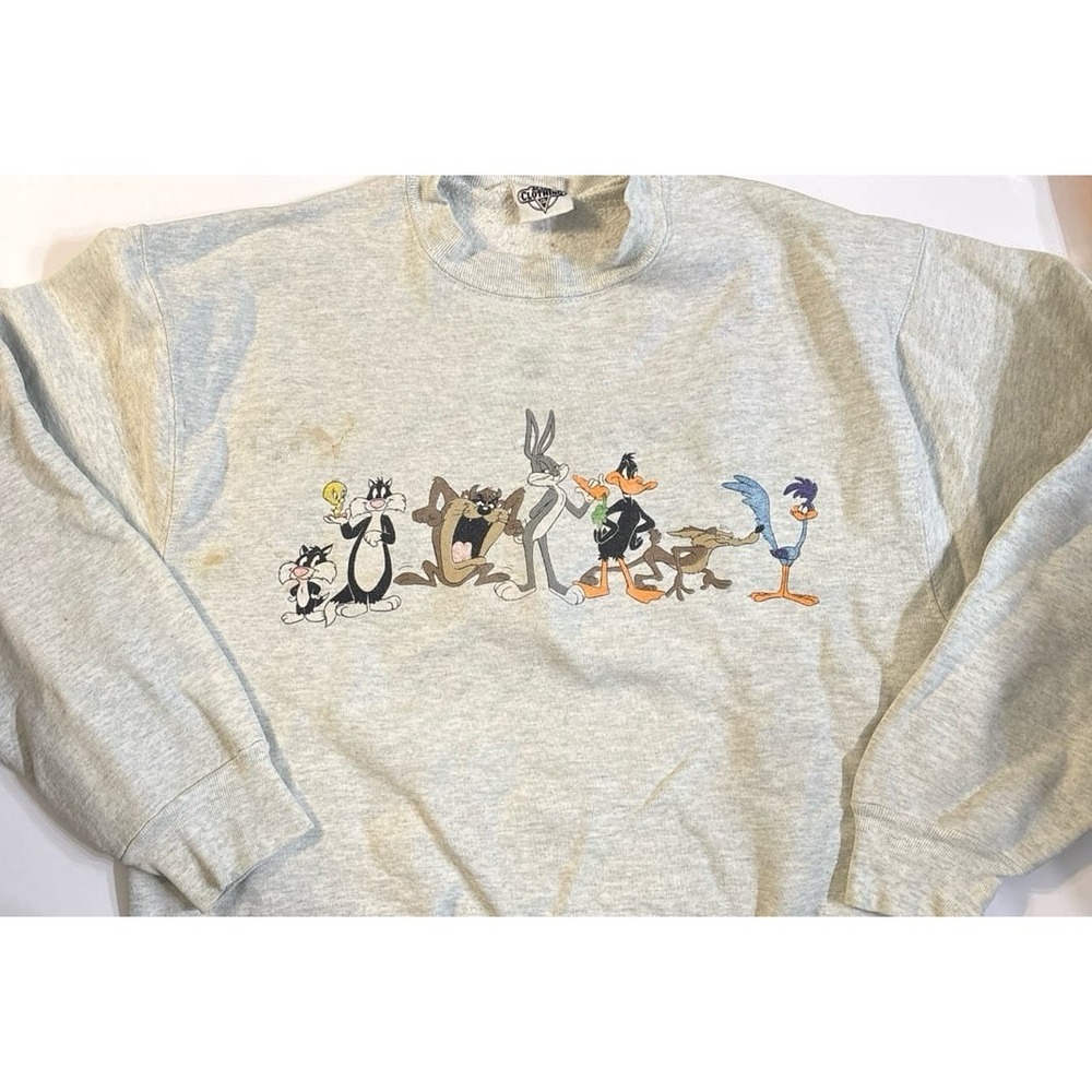 Vintage (1991) Acme Clothing Co. Looney Toons Gray Sweat Shirt (AS IS)